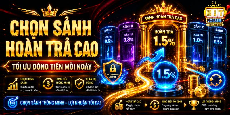 Khuyến Mãi HITCLUB Phân bổ nguồn vốn vào các sảnh cược có tỷ lệ hoàn trả cao